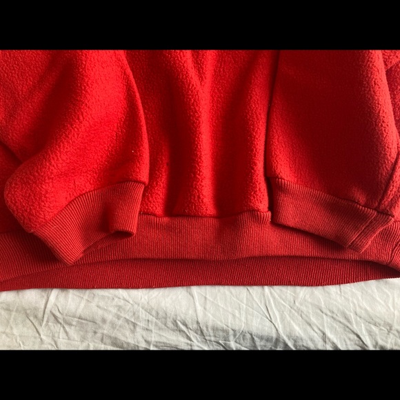 Red Nordic Fleece 1/4 zip up sweater, size M. - Picture 7 of 10
